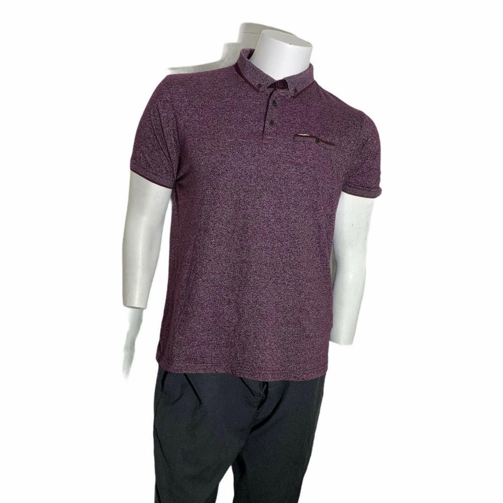 Ricky Singh Denim Flower Mens Large Polo T Shirt